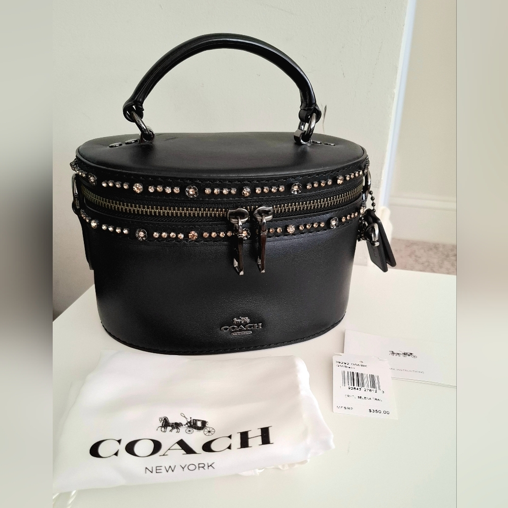❤️Coach x Selena Gomez collection Trail Bag With Crystal Embellishment 39292 - Picture 13 of 14